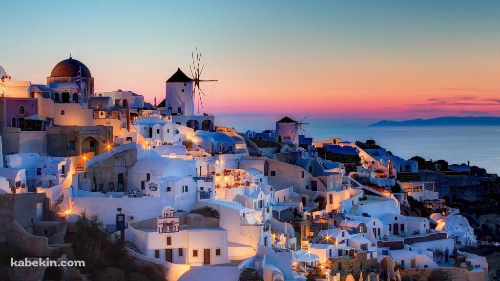 ティーラ島 / エーゲ海 / ギリシャの壁紙(1024px x 576px) 高画質 PC・デスクトップ用