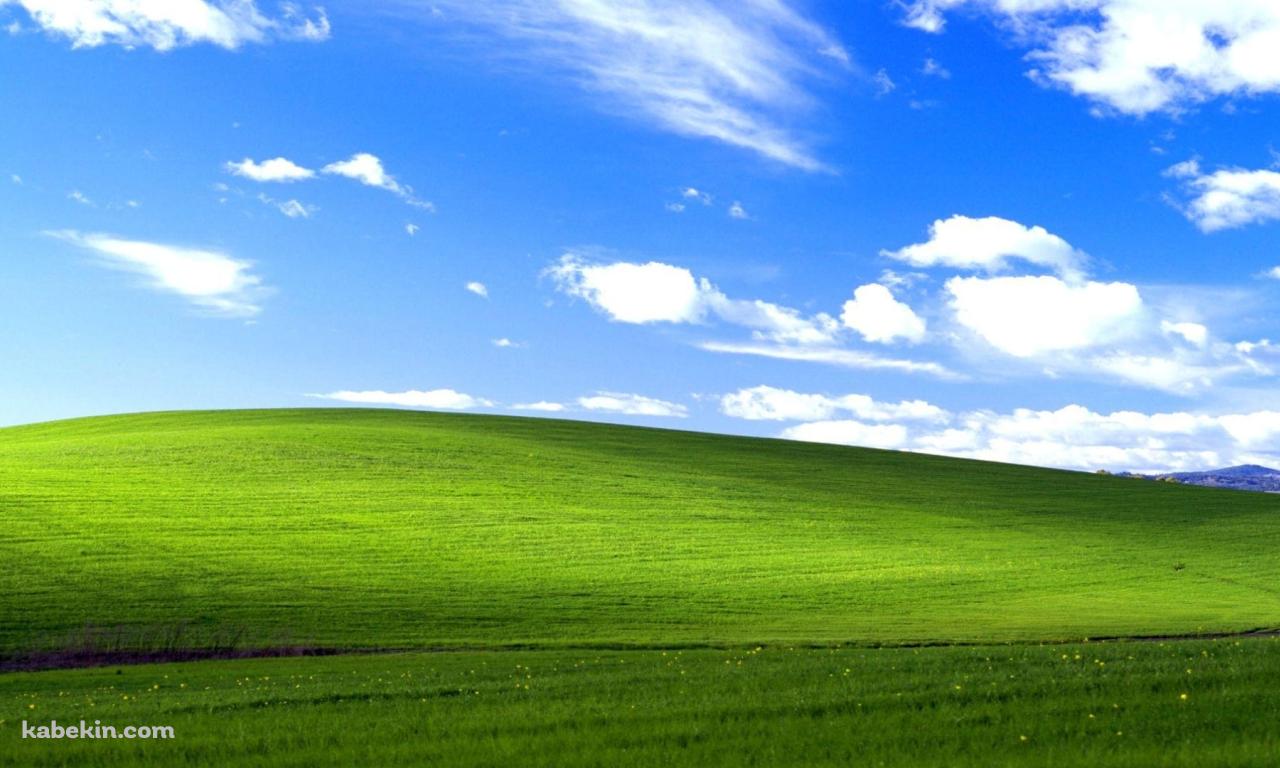 Windows デフォルトの丘の壁紙(1280px x 768px) 高画質 PC・デスクトップ用