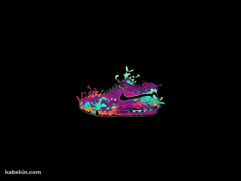 カラフルなNIKE シューズ ペイントの壁紙(1024px x 768px) 高画質 PC・デスクトップ用