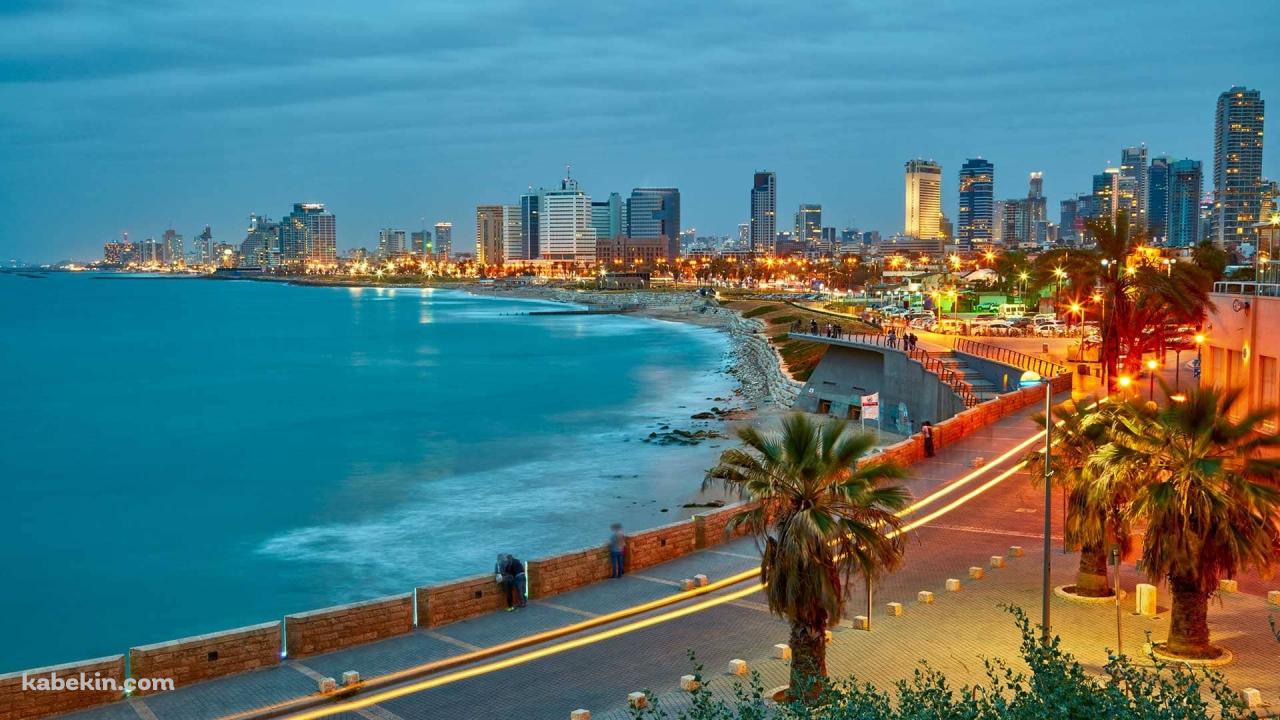 イスラエル テルアビブ 綺麗な海 シーサイドの壁紙(1280px x 720px) 高画質 PC・デスクトップ用