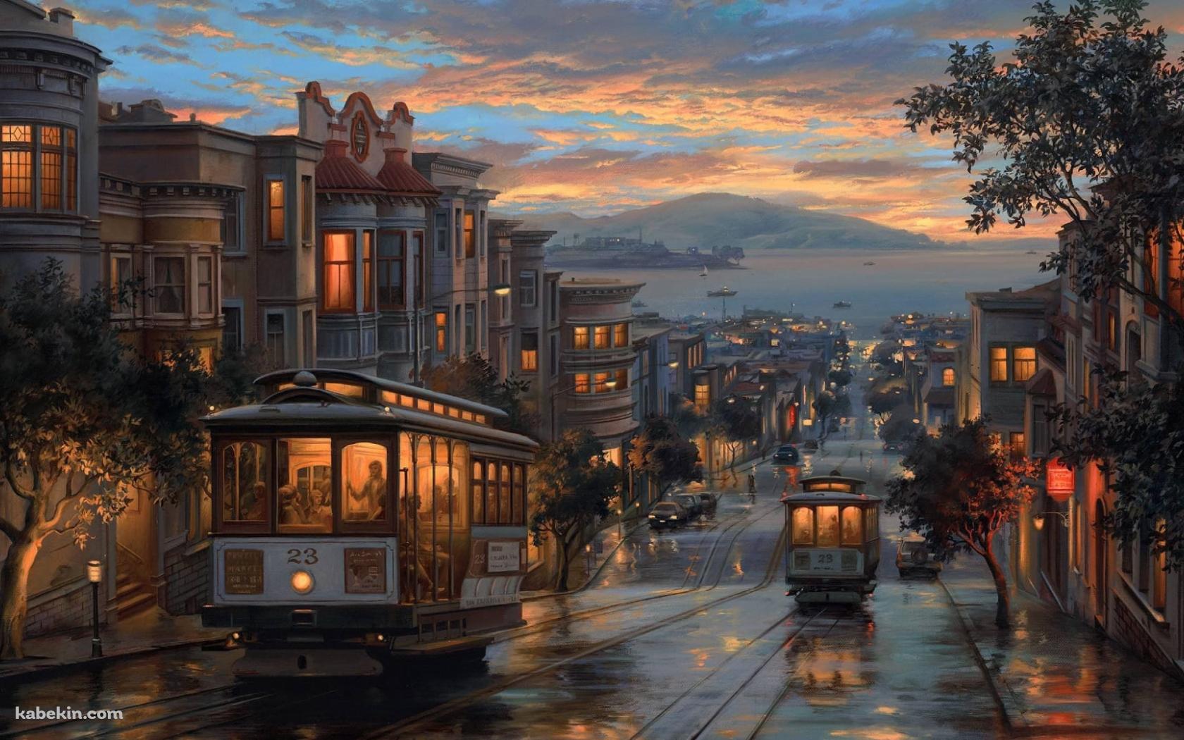 サンフランシスコ ケーブルカー 路面電車の壁紙(1680px x 1050px) 高画質 PC・デスクトップ用