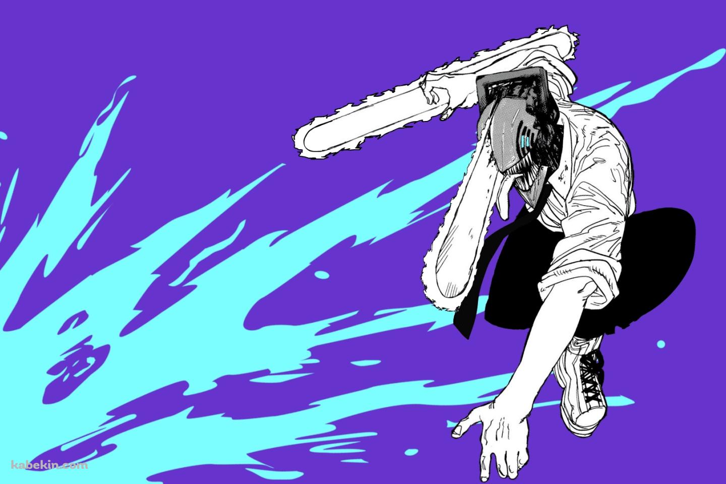 かっこいいチェンソーマン 紫の壁紙(1440px x 960px) 高画質 PC・デスクトップ用