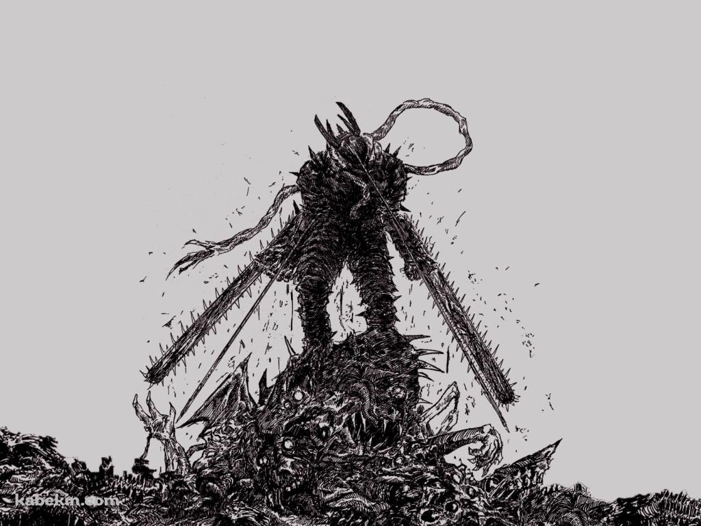 かっこいいチェンソーマン モノクロの壁紙(1024px x 768px) 高画質 PC・デスクトップ用