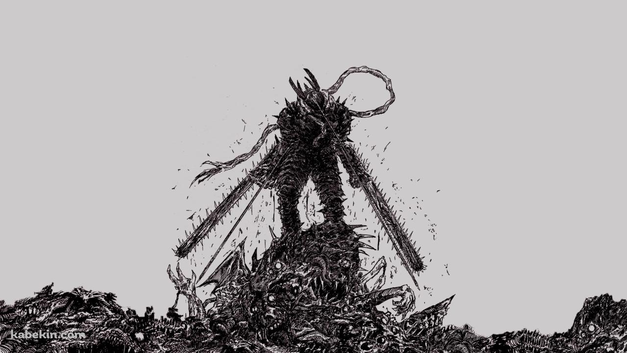かっこいいチェンソーマン モノクロの壁紙(1280px x 720px) 高画質 PC・デスクトップ用
