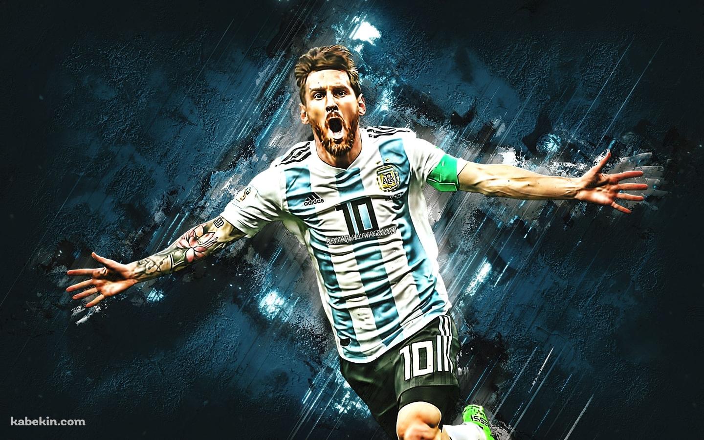 リオネル・メッシ サッカー アルゼンチン代表 2022年 カタールW杯 優勝の壁紙(1440px x 900px) 高画質 PC・デスクトップ用