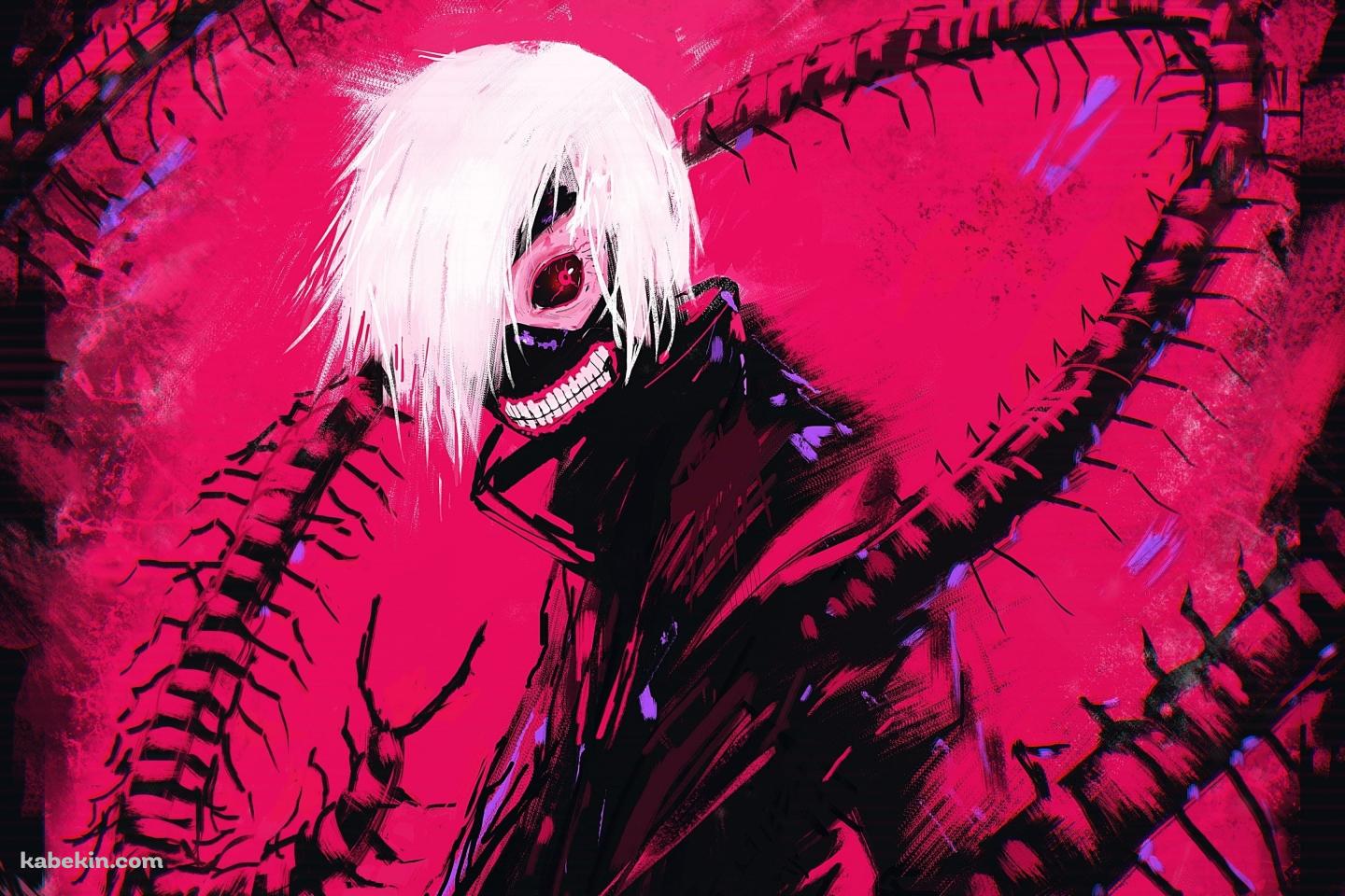 東京喰種トーキョーグール：re 金木 研 眼帯の喰種 赫眼の壁紙(1440px x 960px) 高画質 PC・デスクトップ用