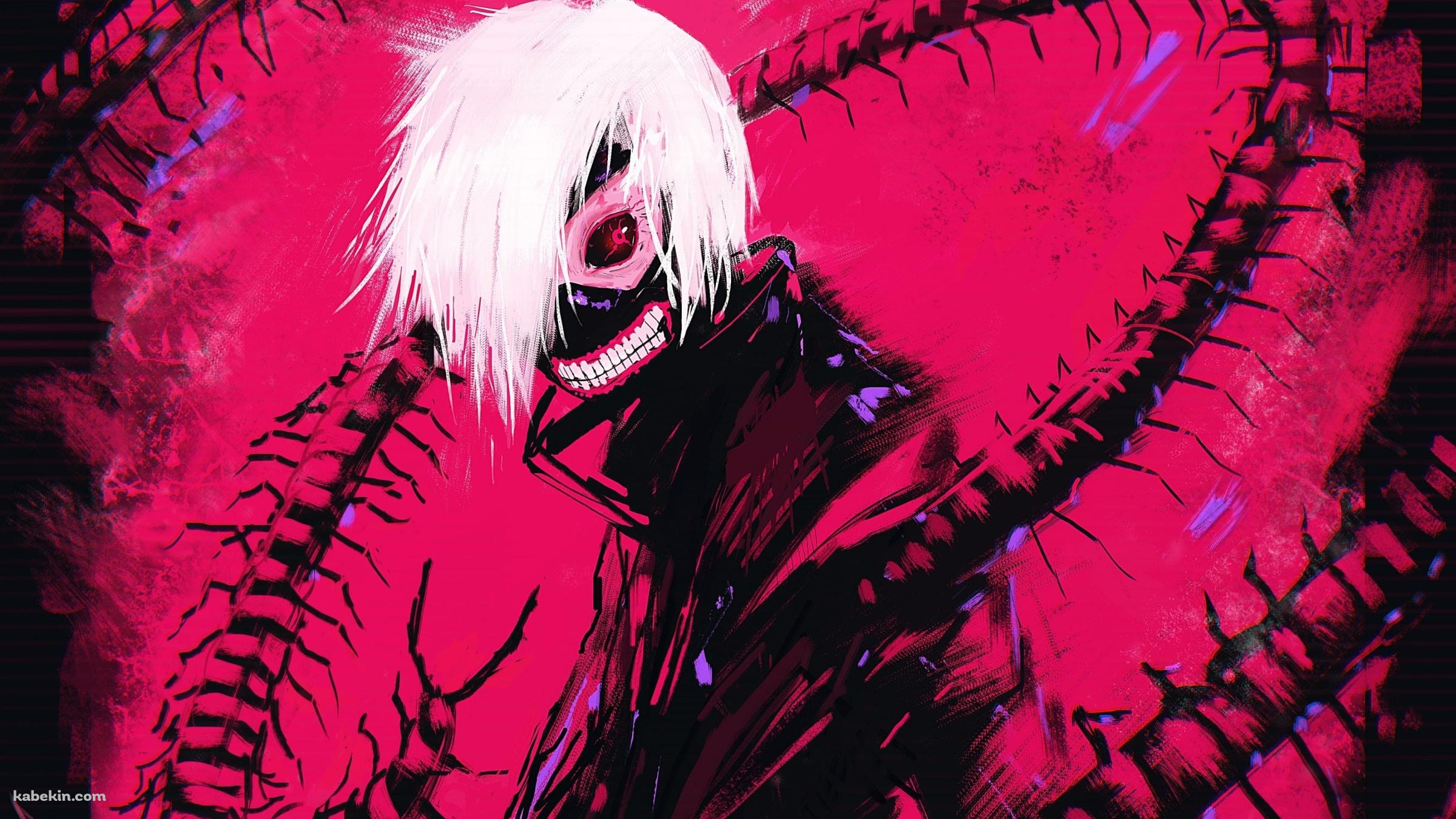 東京喰種トーキョーグール：re 金木 研 眼帯の喰種 赫眼の壁紙(2400px x 1350px) 高画質 PC・デスクトップ用