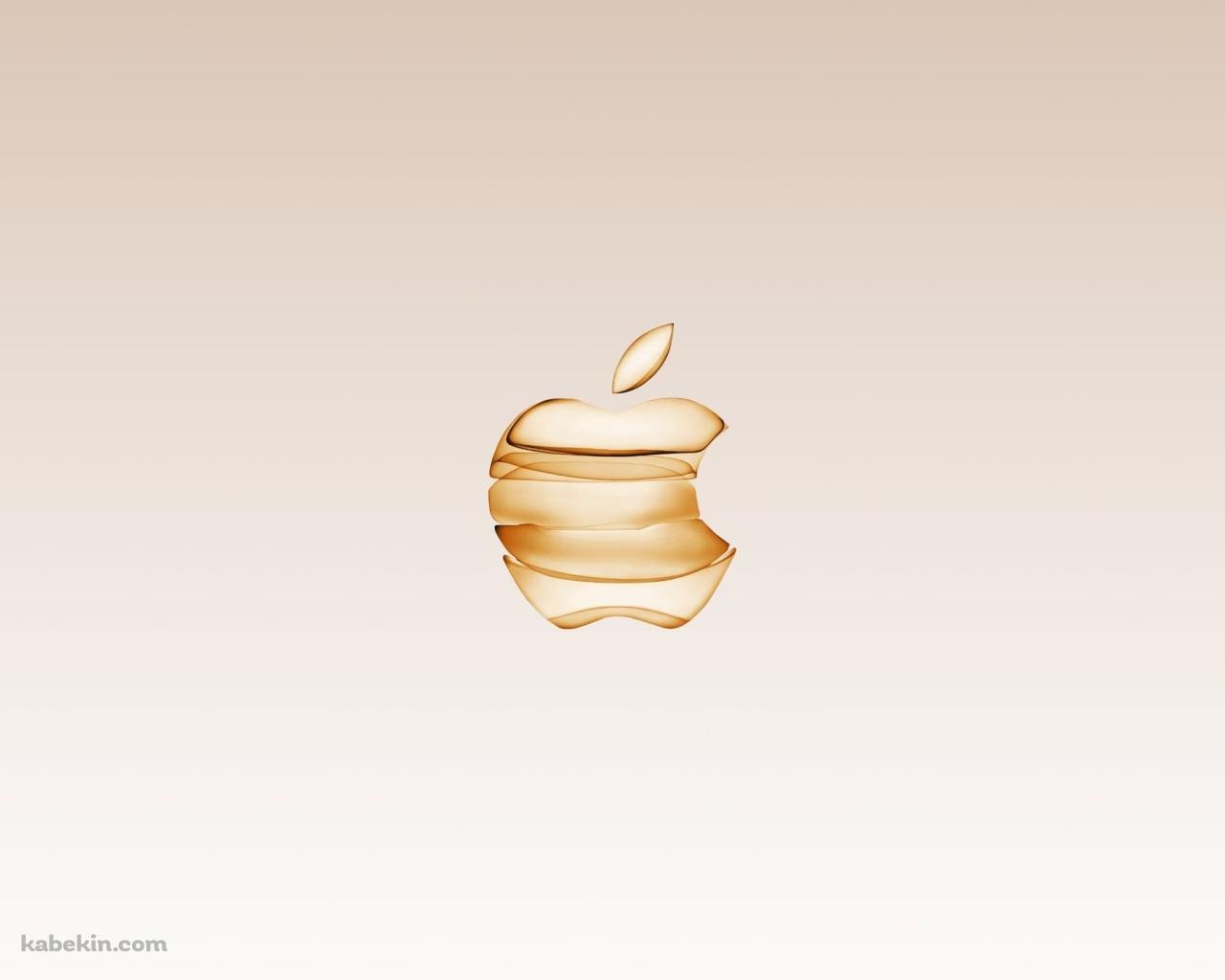 金色 アップルのロゴ 高級感 スタイリッシュの壁紙(1280px x 1024px) 高画質 PC・デスクトップ用