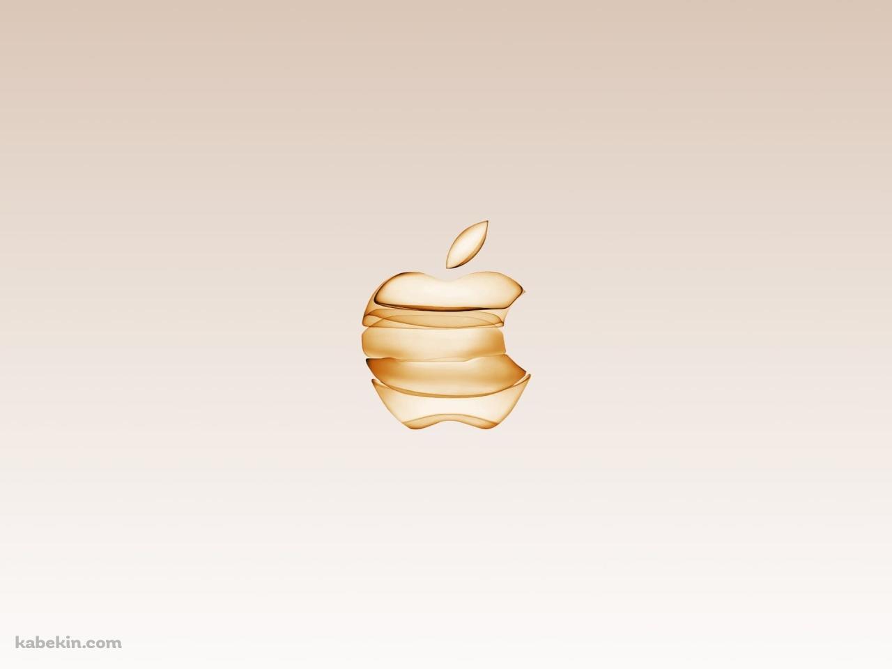 金色 アップルのロゴ 高級感 スタイリッシュの壁紙(1280px x 960px) 高画質 PC・デスクトップ用