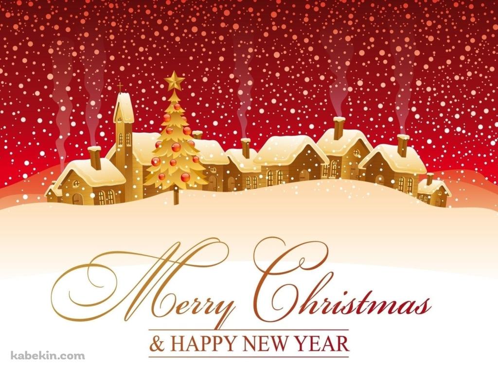 メリークリスマス ハッピーニューイヤーの壁紙(1024px x 768px) 高画質 PC・デスクトップ用