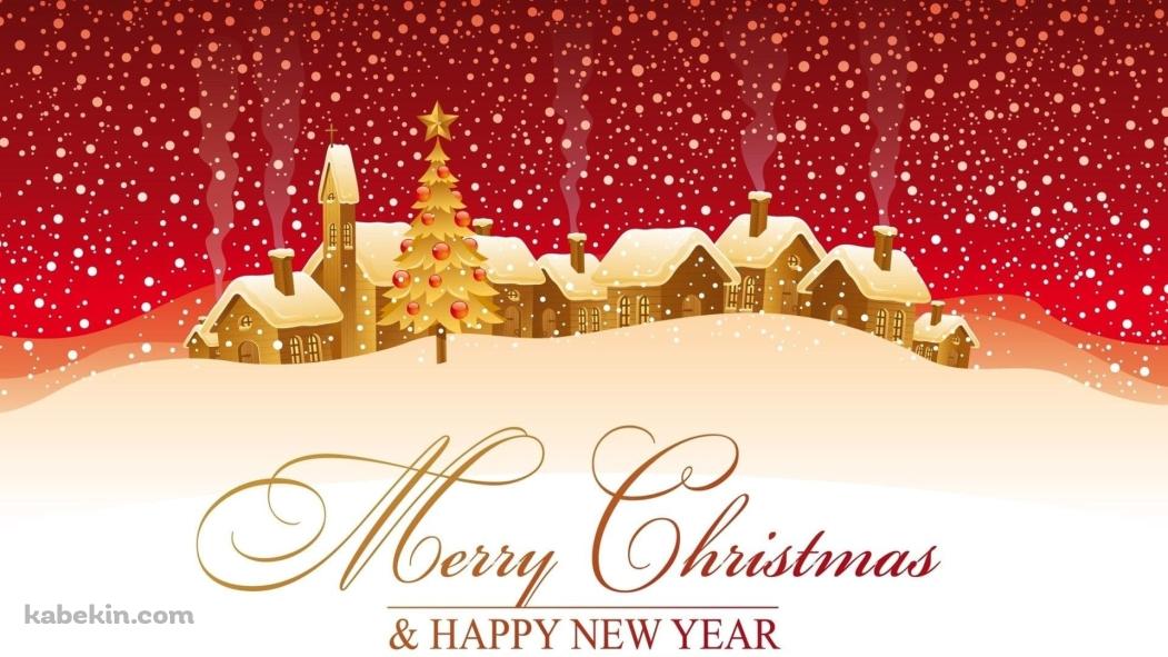 メリークリスマス ハッピーニューイヤーの壁紙(1051px x 591px) 高画質 PC・デスクトップ用