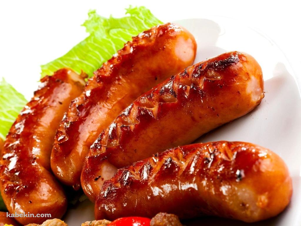 ウィンナー ソーセージ 肉 レタスの壁紙(1024px x 768px) 高画質 PC・デスクトップ用