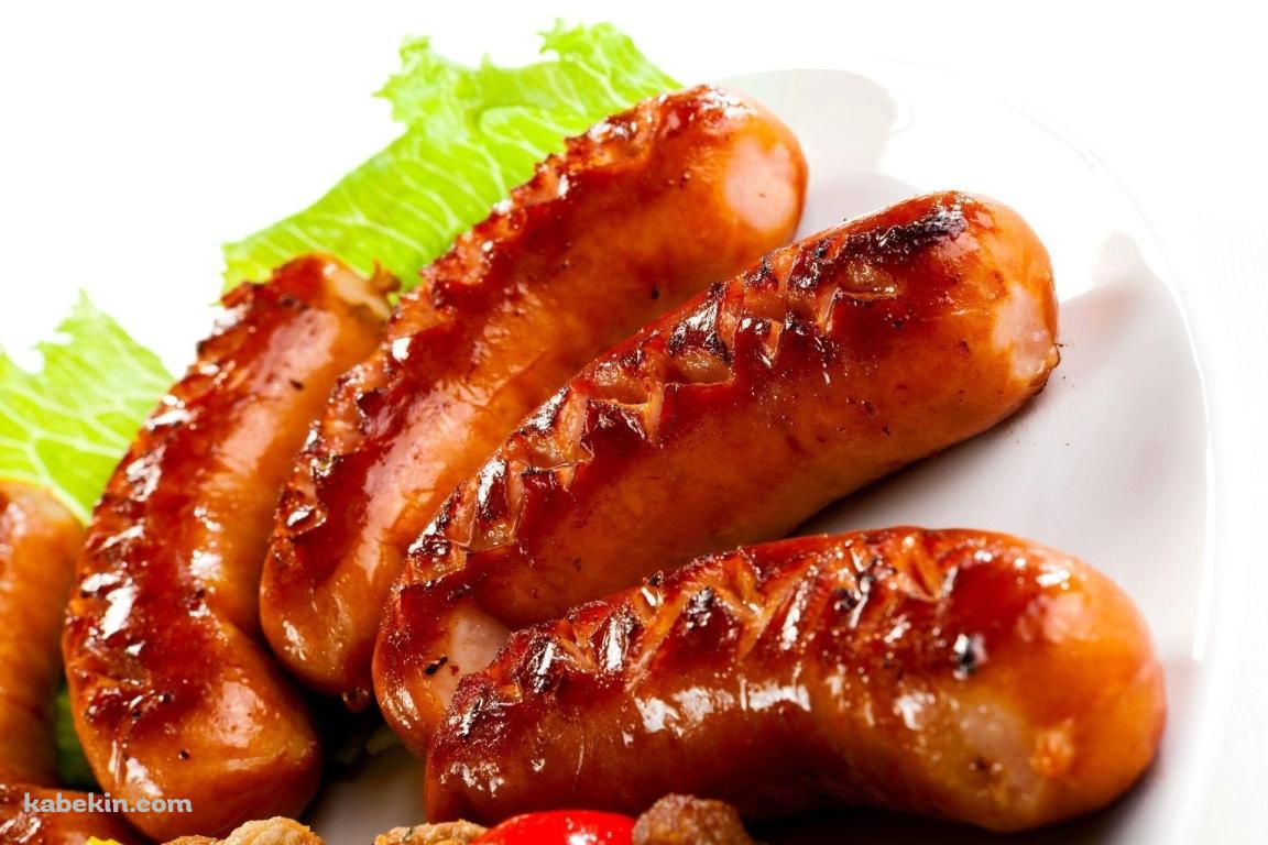 ウィンナー ソーセージ 肉 レタスの壁紙(1152px x 768px) 高画質 PC・デスクトップ用
