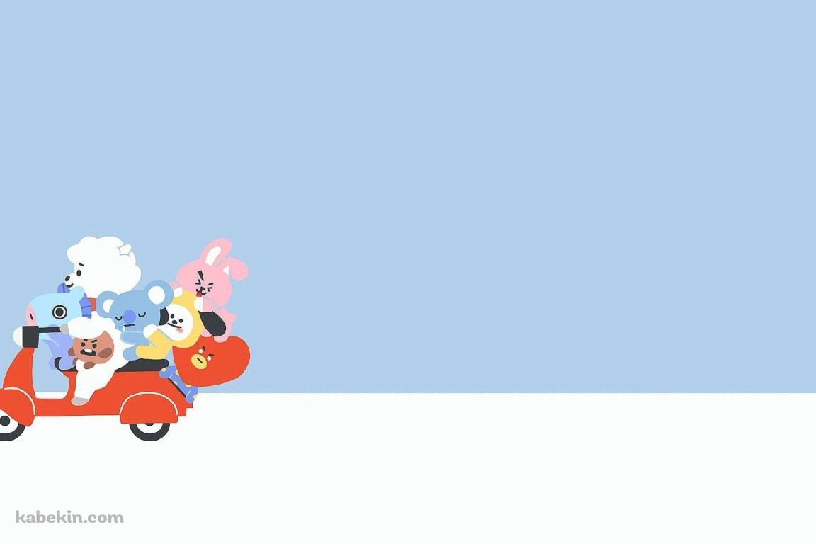 LINE BT21 BTS TATA KOYA RJ SHOOKY MANG CHIMMY COOKYの壁紙(1152px x 768px) 高画質 PC・デスクトップ用