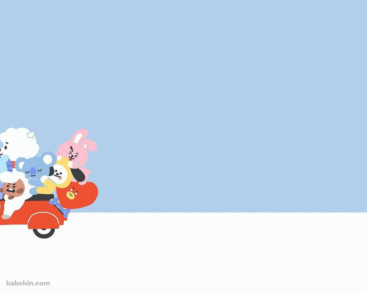 LINE BT21 BTS TATA KOYA RJ SHOOKY MANG CHIMMY COOKYの壁紙(1280px x 1024px) 高画質 PC・デスクトップ用