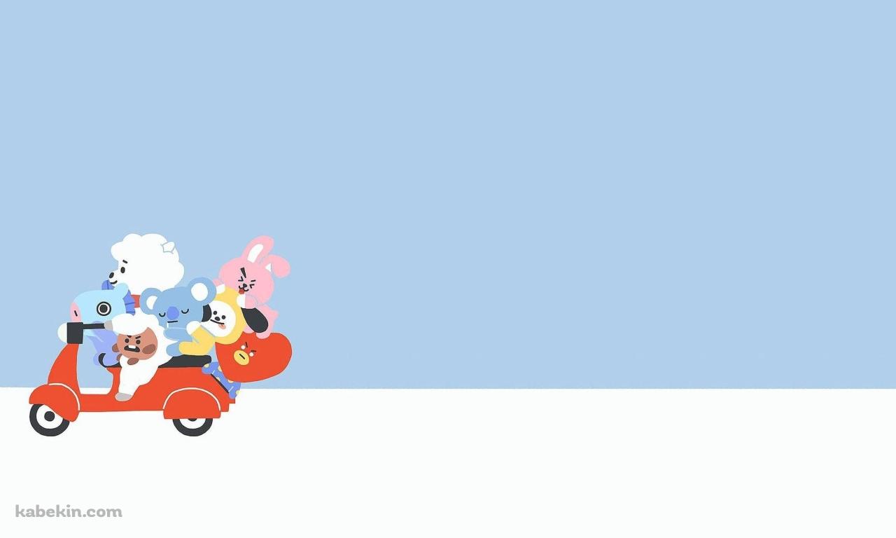 LINE BT21 BTS TATA KOYA RJ SHOOKY MANG CHIMMY COOKYの壁紙(1280px x 768px) 高画質 PC・デスクトップ用