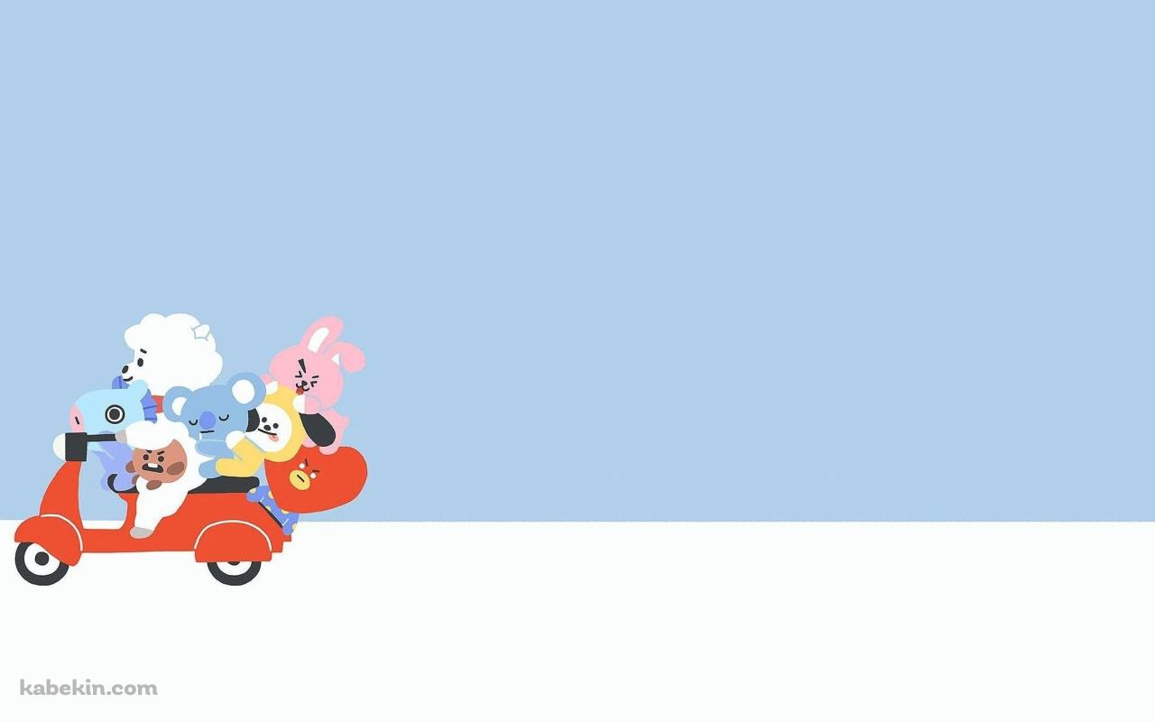 LINE BT21 BTS TATA KOYA RJ SHOOKY MANG CHIMMY COOKYの壁紙(1280px x 800px) 高画質 PC・デスクトップ用