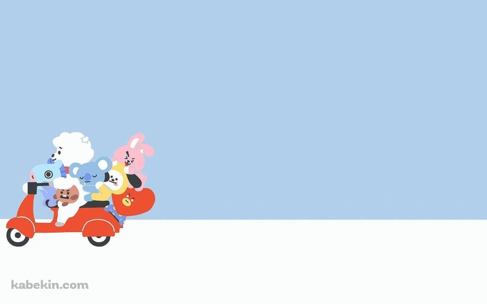 LINE BT21 BTS TATA KOYA RJ SHOOKY MANG CHIMMY COOKYの壁紙(960px x 600px) 高画質 PC・デスクトップ用