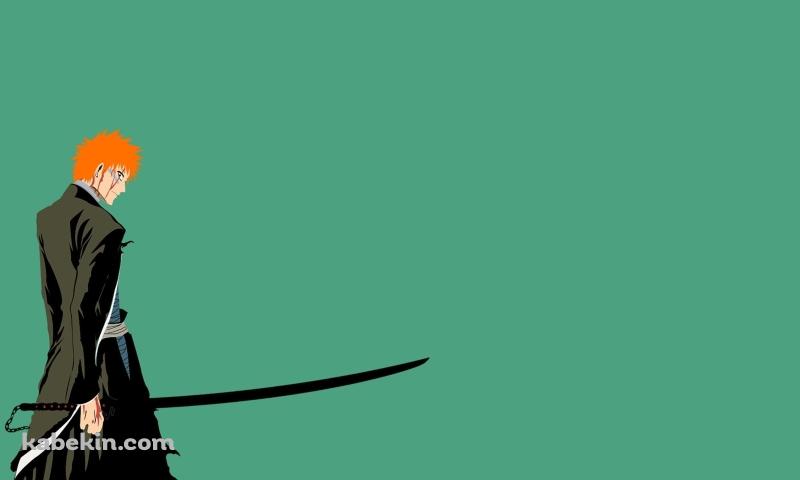 BLEACH 黒崎一護 ベクター 緑の壁紙(800px x 480px) 高画質 PC・デスクトップ用