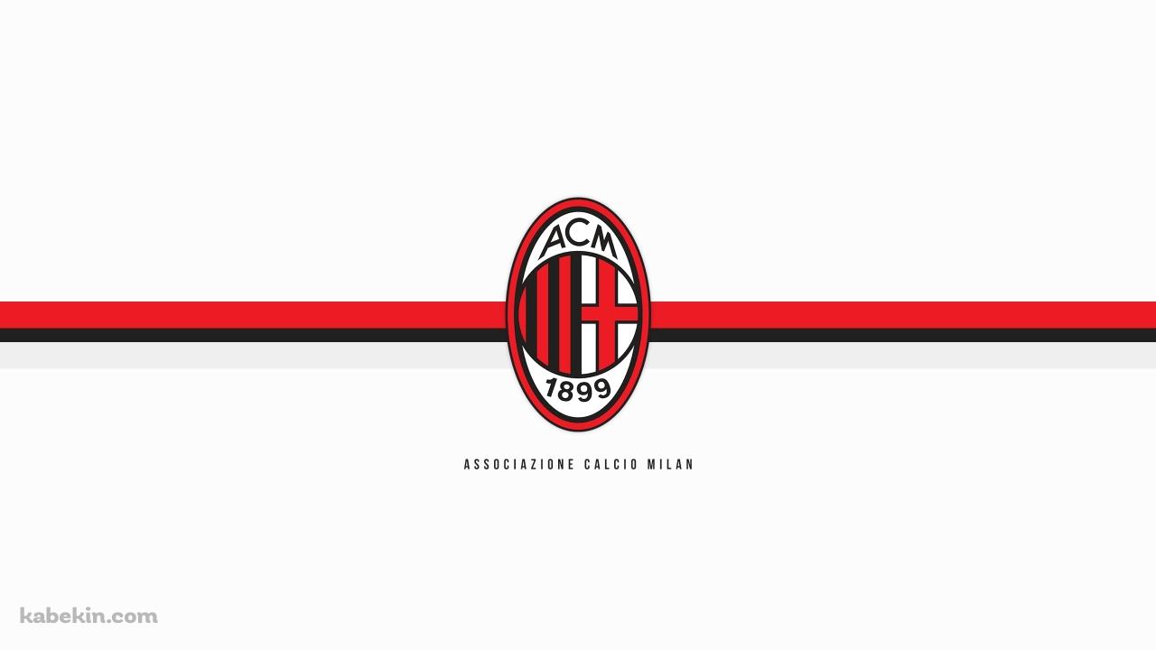 セリエA ACミラン ロゴ 白の壁紙(1280px x 720px) 高画質 PC・デスクトップ用