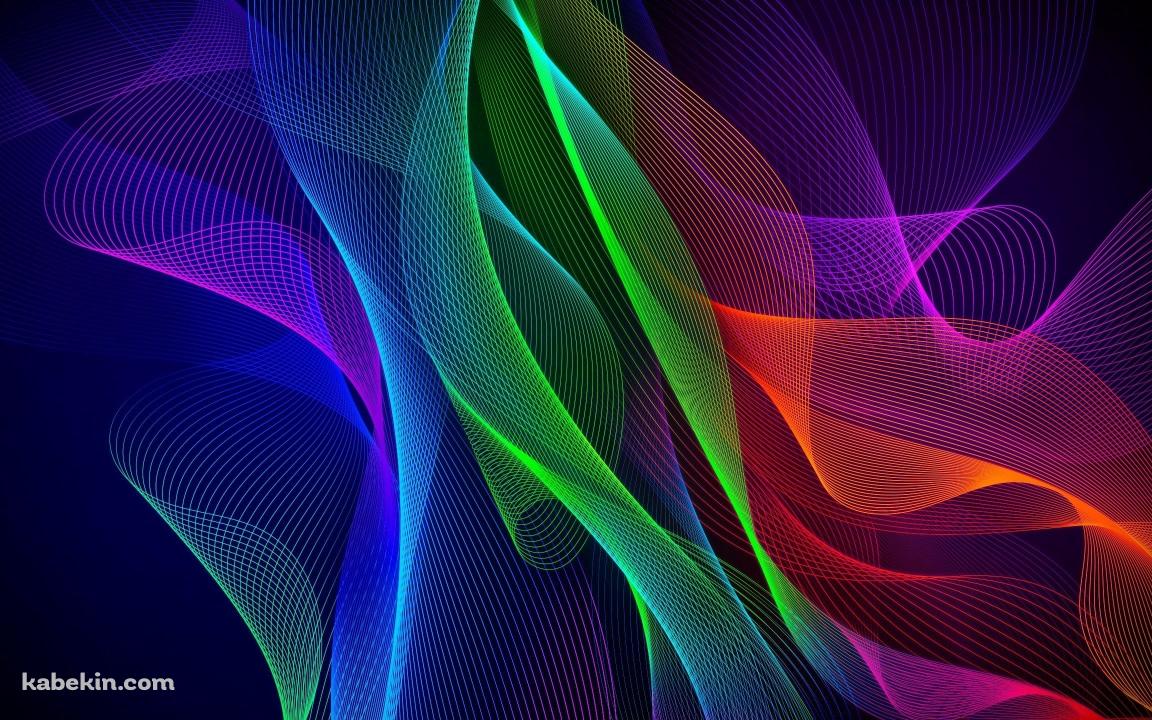虹色の綺麗なアブストラクト 線形の壁紙(1152px x 720px) 高画質 PC・デスクトップ用