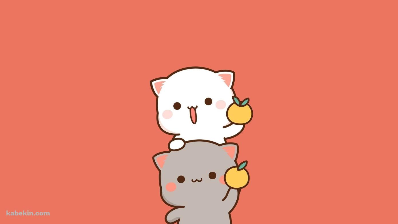 ももねこちゃんとごまくんの壁紙(1391px x 783px) 高画質 PC・デスクトップ用