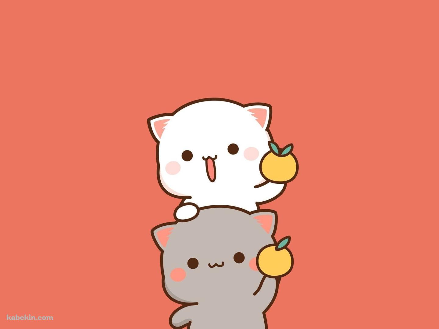 ももねこちゃんとごまくんの壁紙(1440px x 1080px) 高画質 PC・デスクトップ用