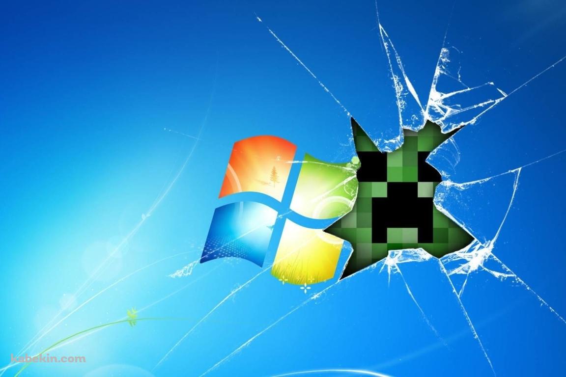 マイクラ Windows 覗くクリーパー / マインクラフトの壁紙(1152px x 768px) 高画質 PC・デスクトップ用