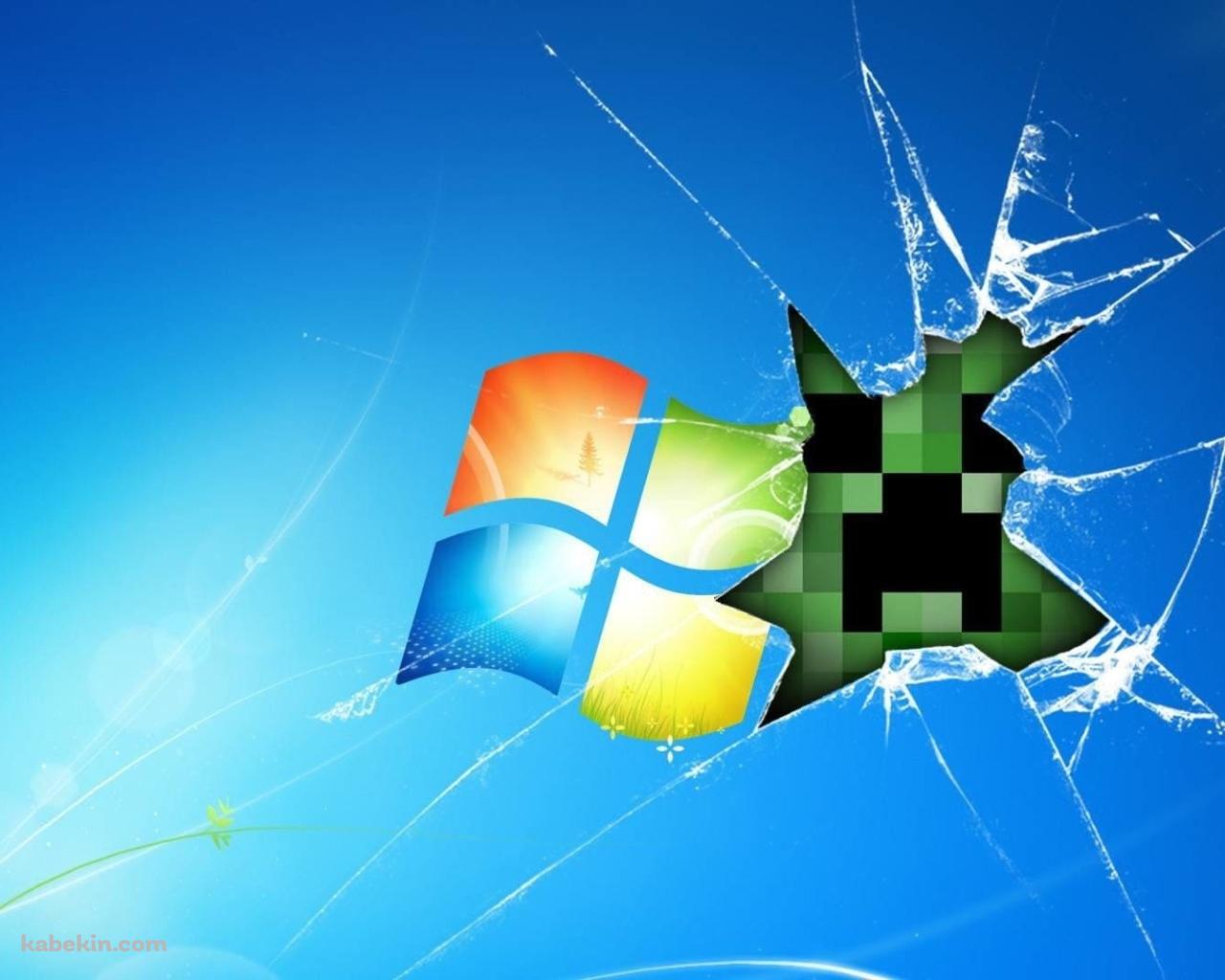 マイクラ Windows 覗くクリーパー / マインクラフトの壁紙(1280px x 1024px) 高画質 PC・デスクトップ用