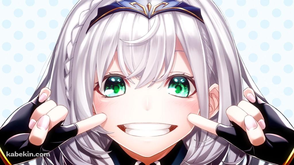 笑顔の白銀ノエル / バーチャルYouTuber / ホロライブの壁紙(1024px x 576px) 高画質 PC・デスクトップ用