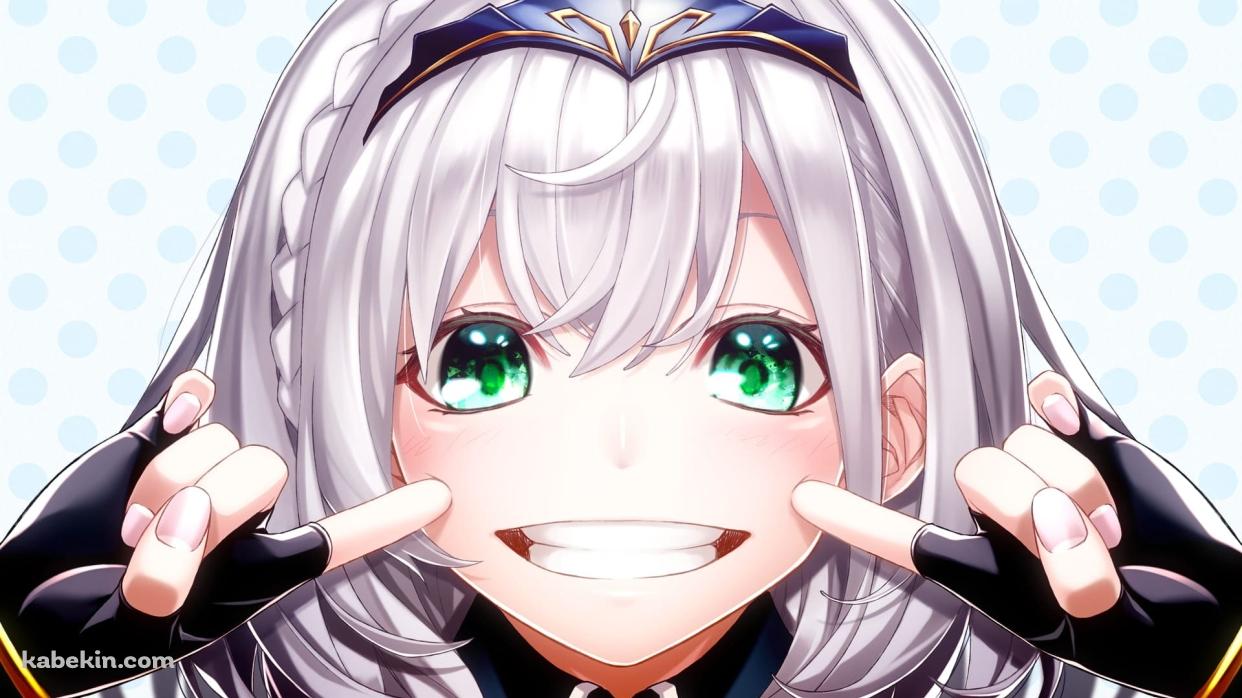 笑顔の白銀ノエル / バーチャルYouTuber / ホロライブの壁紙(1242px x 698px) 高画質 PC・デスクトップ用
