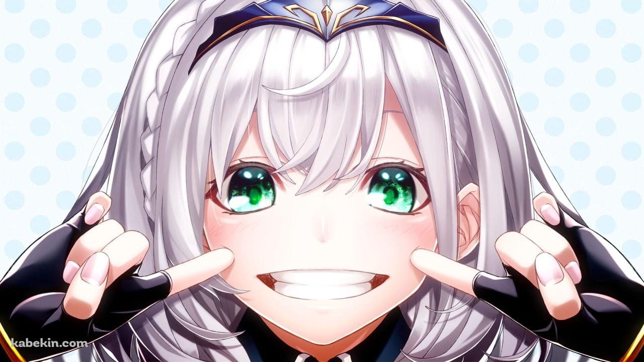 笑顔の白銀ノエル / バーチャルYouTuber / ホロライブの壁紙(1280px x 720px) 高画質 PC・デスクトップ用