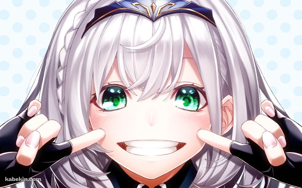 笑顔の白銀ノエル / バーチャルYouTuber / ホロライブの壁紙(1280px x 800px) 高画質 PC・デスクトップ用