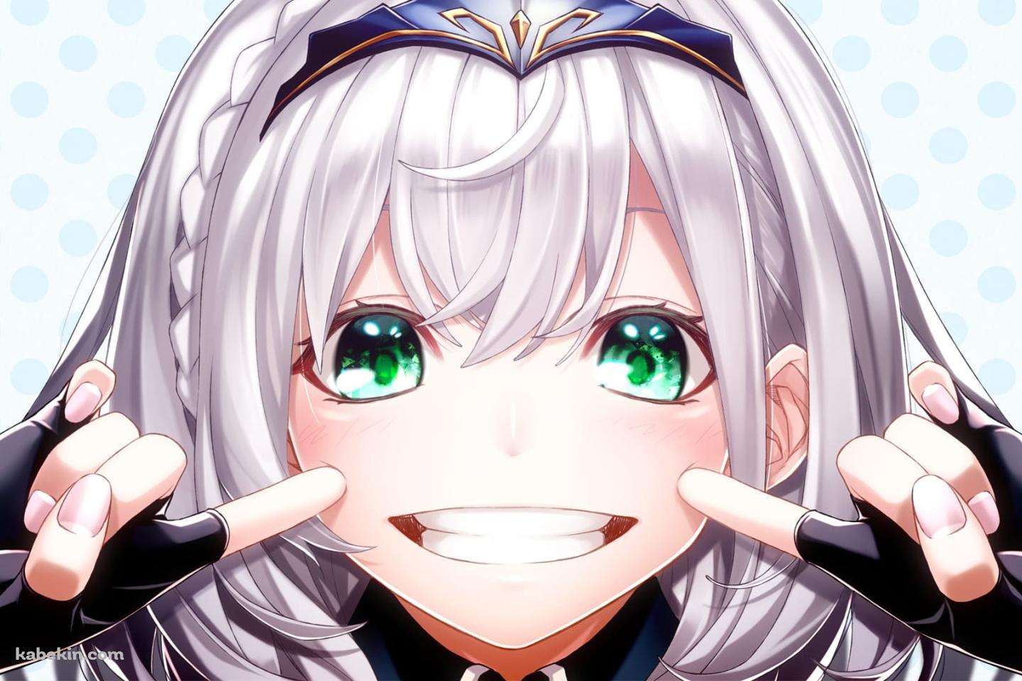 笑顔の白銀ノエル / バーチャルYouTuber / ホロライブの壁紙(1440px x 960px) 高画質 PC・デスクトップ用