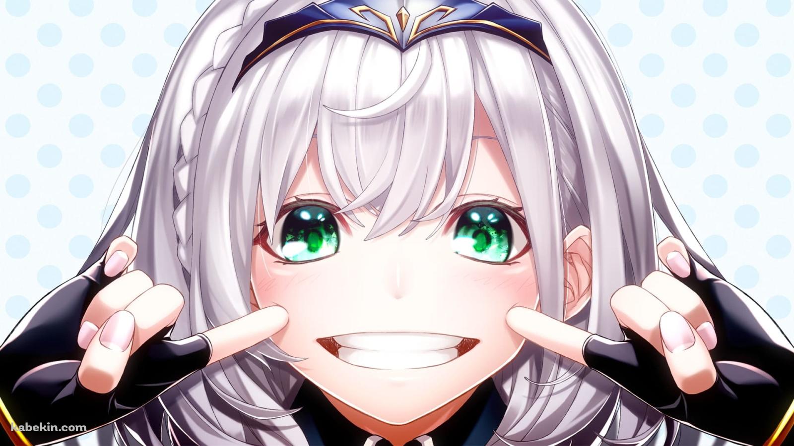 笑顔の白銀ノエル / バーチャルYouTuber / ホロライブの壁紙(1600px x 900px) 高画質 PC・デスクトップ用