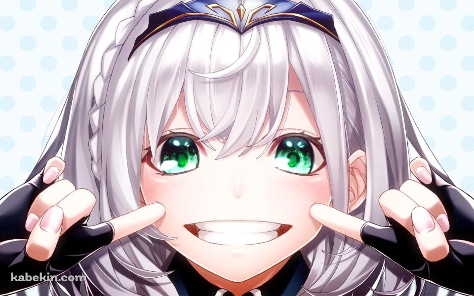 笑顔の白銀ノエル / バーチャルYouTuber / ホロライブの壁紙(960px x 600px) 高画質 PC・デスクトップ用