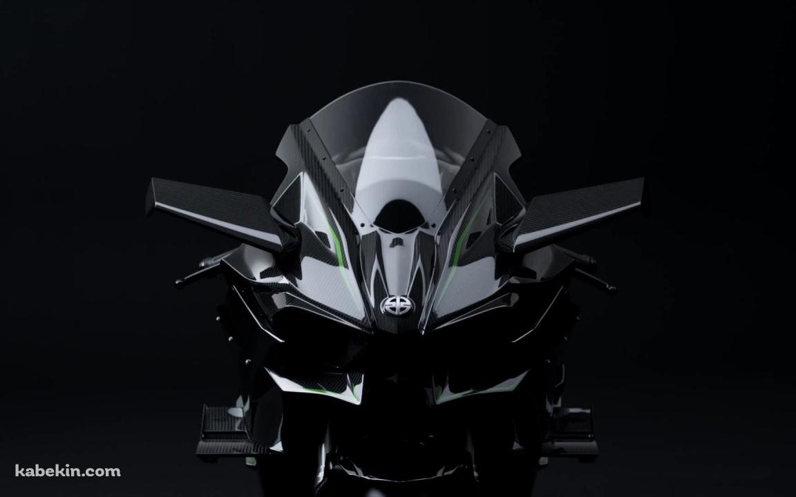 カワサキ（KAWASAKI） Ninja H2R / 黒いバイクの壁紙(1152px x 720px) 高画質 PC・デスクトップ用