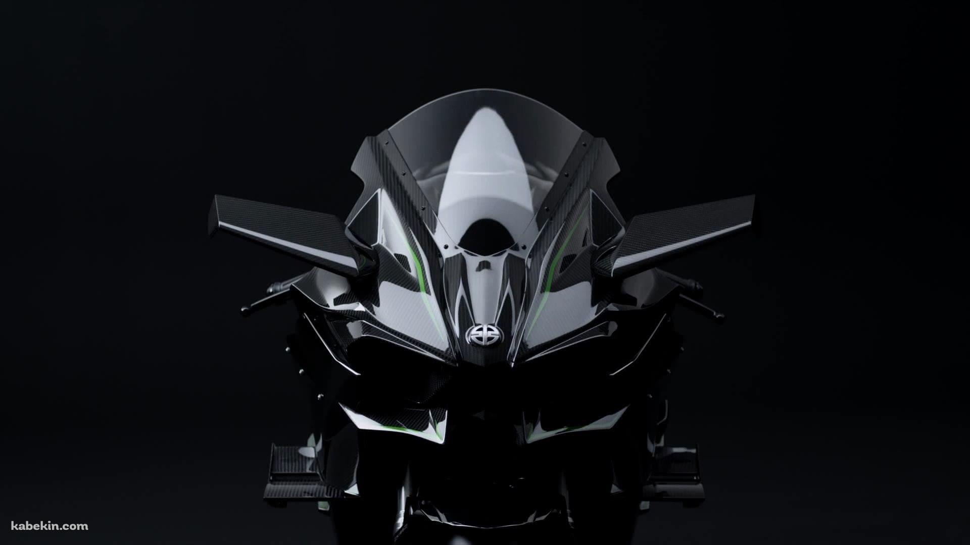 カワサキ（KAWASAKI） Ninja H2R / 黒いバイクの壁紙(1920px x 1080px) 高画質 PC・デスクトップ用