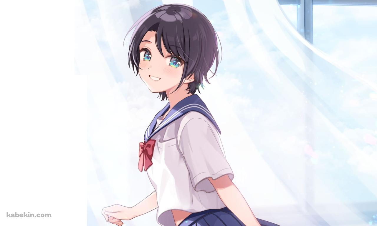 大空スバル / 女子高生 / セーラー服 / かわいい / バーチャルYouTuber / ホロライブの壁紙(1280px x 768px) 高画質 PC・デスクトップ用