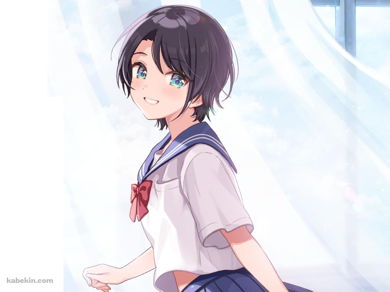大空スバル / 女子高生 / セーラー服 / かわいい / バーチャルYouTuber / ホロライブの壁紙(1280px x 960px) 高画質 PC・デスクトップ用