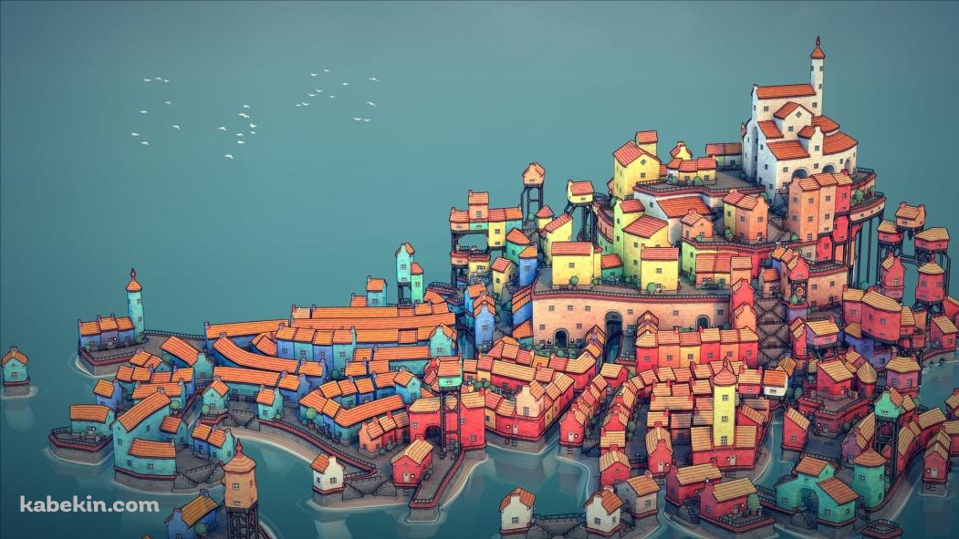 Townscaperの壁紙(1051px x 591px) 高画質 PC・デスクトップ用