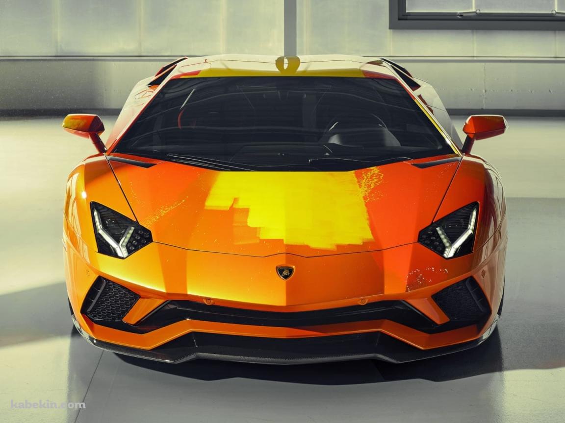 Lamborghini Aventador S オレンジの壁紙(1152px x 864px) 高画質 PC・デスクトップ用