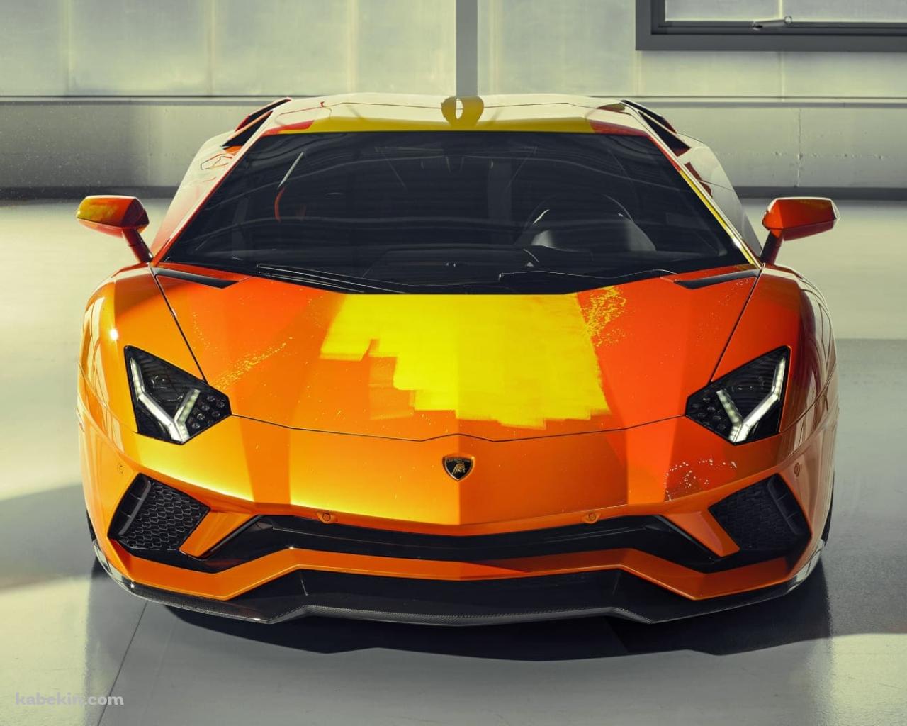 Lamborghini Aventador S オレンジの壁紙(1280px x 1024px) 高画質 PC・デスクトップ用