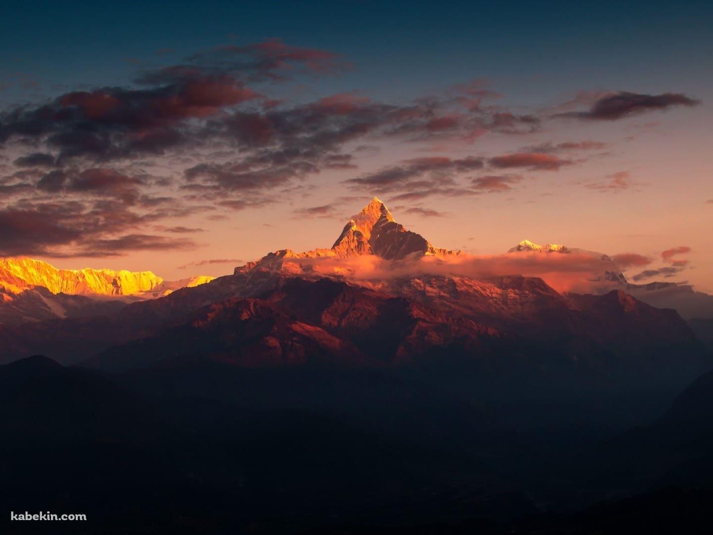 ヒマラヤ山脈 夕暮れの壁紙(1440px x 1080px) 高画質 PC・デスクトップ用