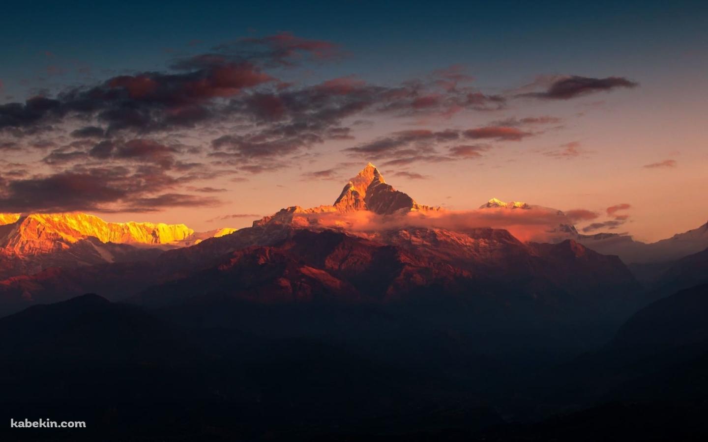 ヒマラヤ山脈 夕暮れの壁紙(1440px x 900px) 高画質 PC・デスクトップ用
