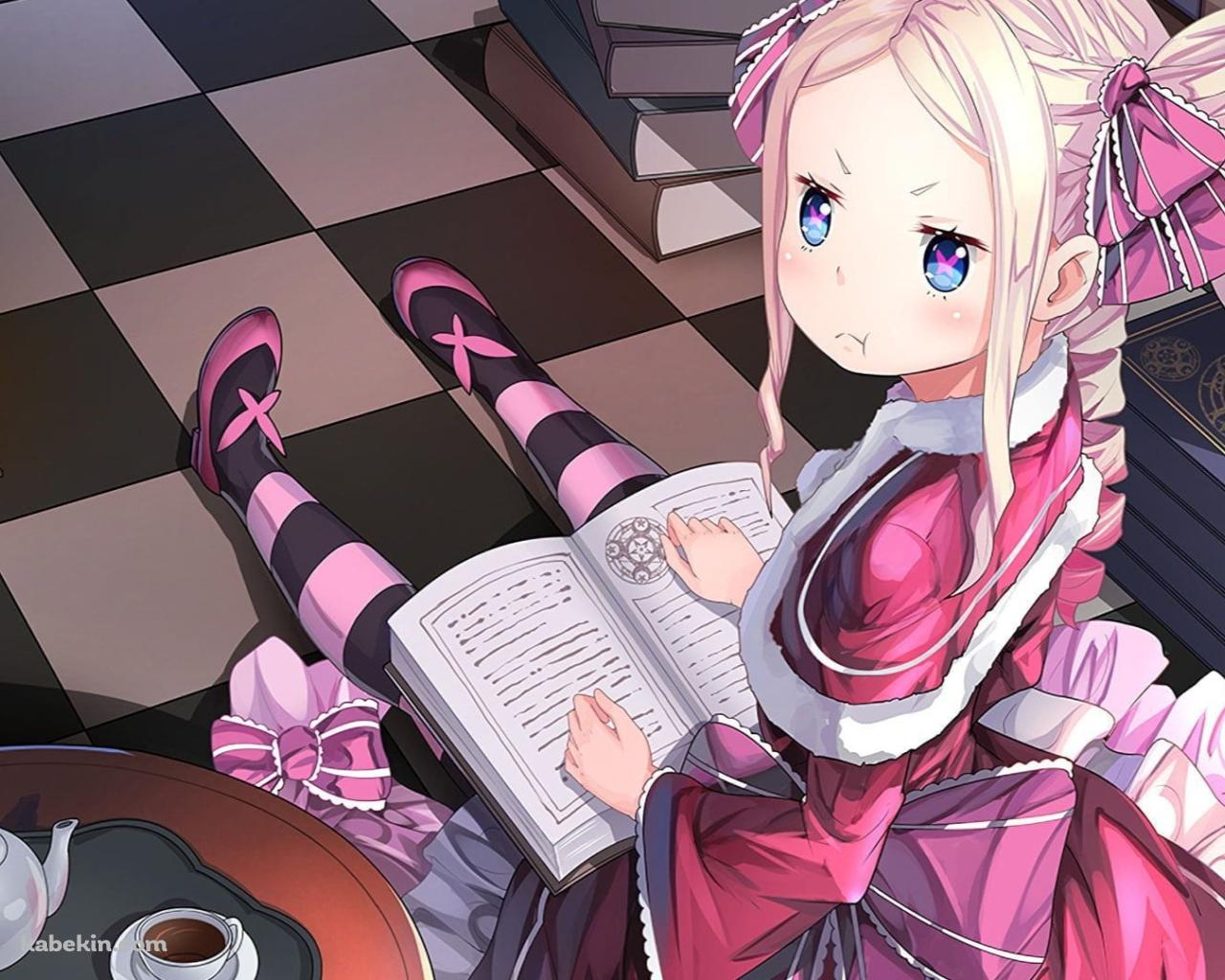 リゼロ / 本を読むベアトリスの壁紙(1280px x 1024px) 高画質 PC・デスクトップ用