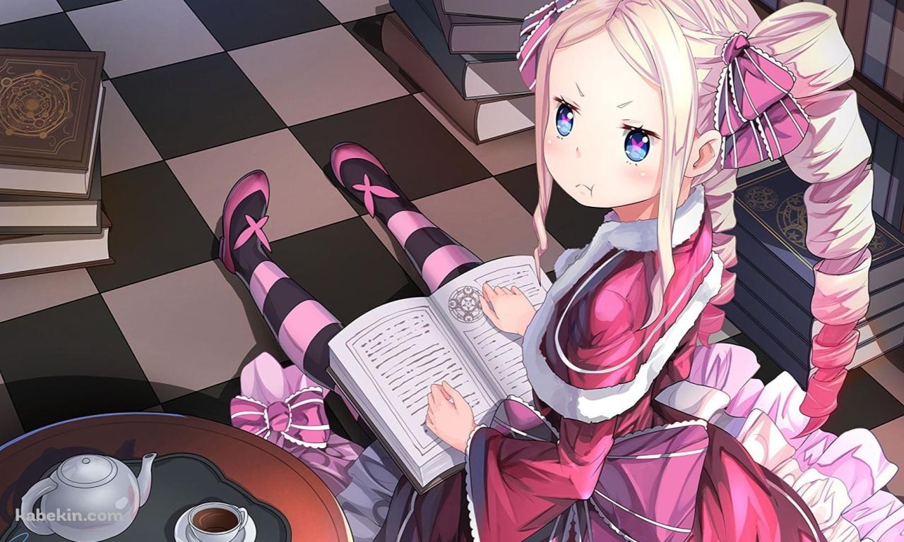 リゼロ / 本を読むベアトリスの壁紙(1280px x 768px) 高画質 PC・デスクトップ用