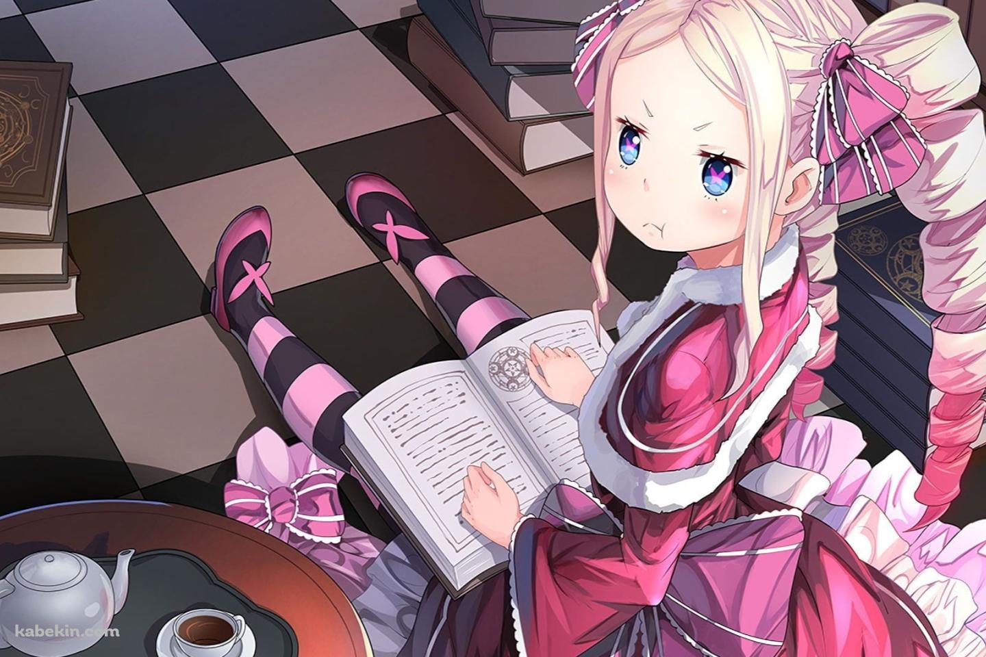 リゼロ / 本を読むベアトリスの壁紙(1440px x 960px) 高画質 PC・デスクトップ用