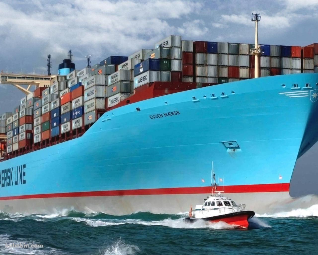 Eugen Maersk コンテナ船の壁紙(1280px x 1024px) 高画質 PC・デスクトップ用