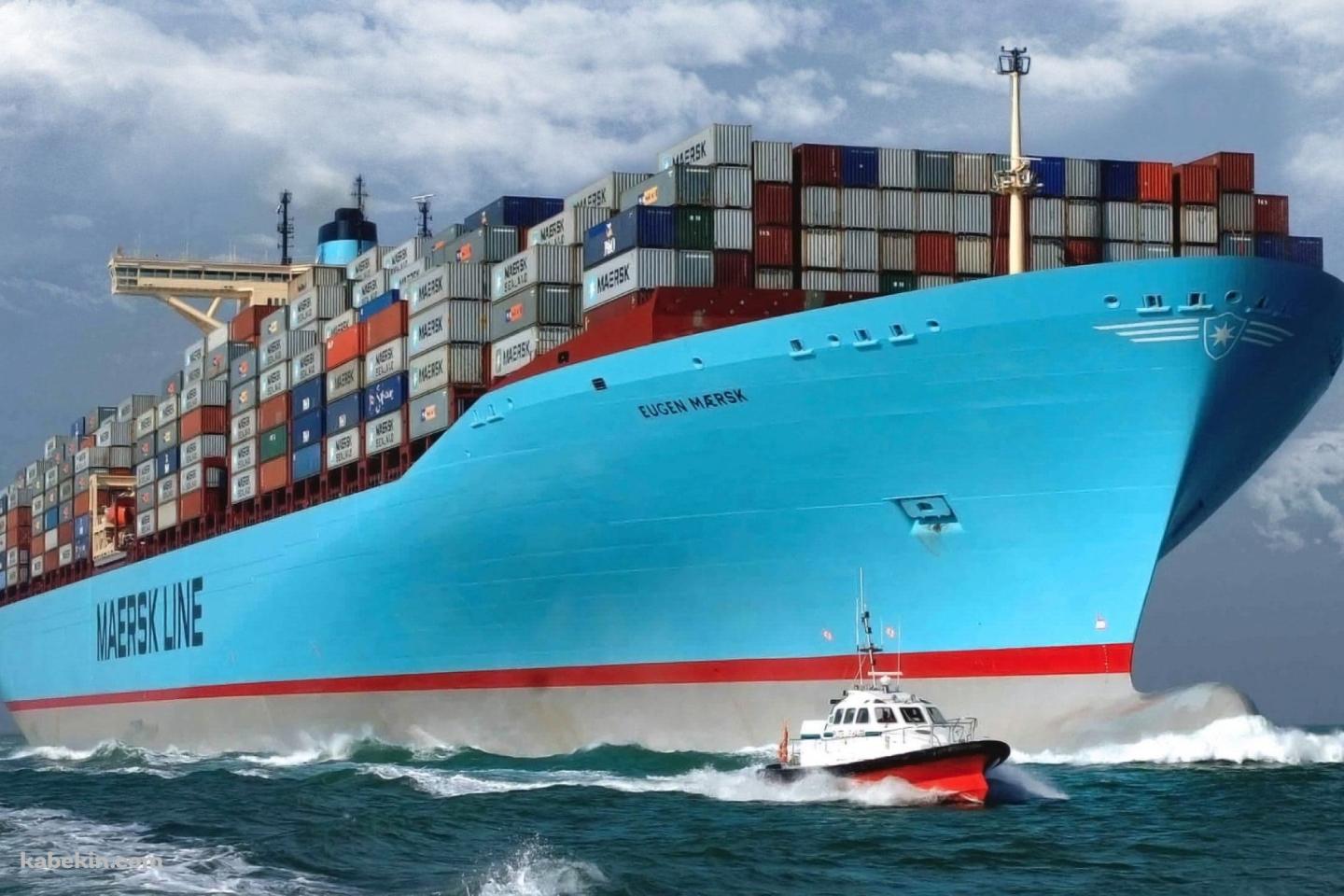 Eugen Maersk コンテナ船の壁紙(1440px x 960px) 高画質 PC・デスクトップ用